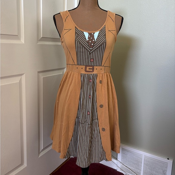 Dresses & Skirts - Doctor Who Her Universe tenth doctor tan and brown dress
Size medium
